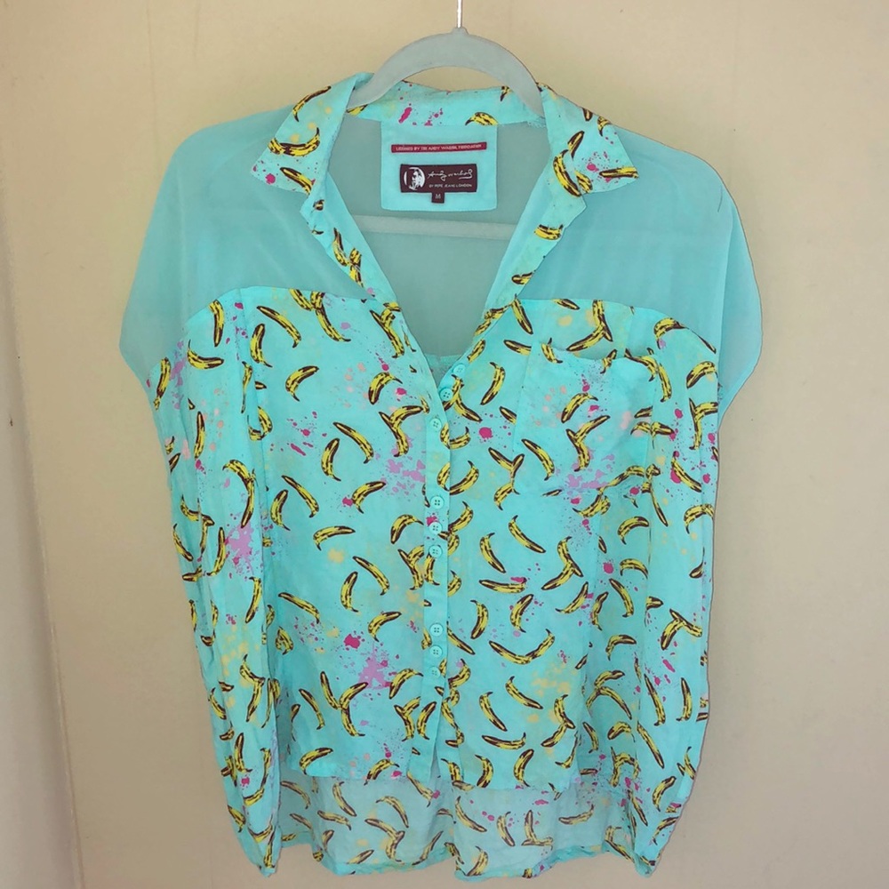 ANDY WARHOL Bananas Blouse — FREE w/ Purchase
